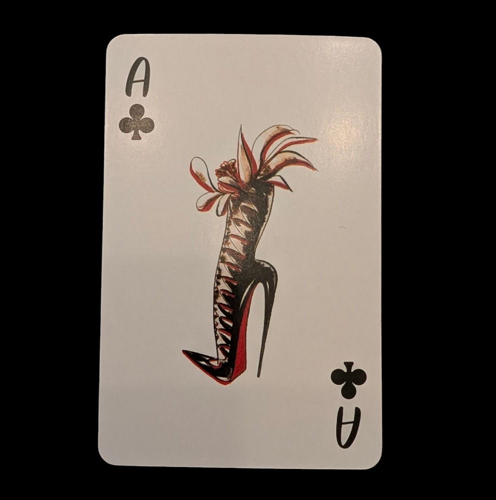 Christian Louboutin Ace of Clubs High Heel Art Card